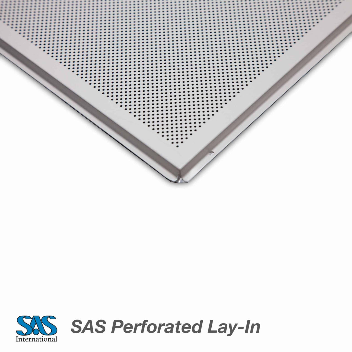 SAS System 130 Tegular Lay-In Metal Ceiling Tiles – 600x600mm – Perf 1522 (15mm grid) 8mm Tile Depth(16)