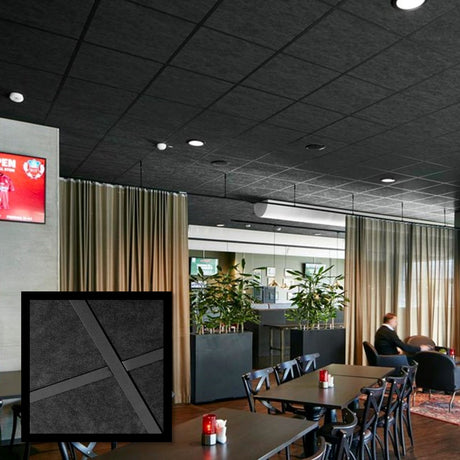 Ecophon Sombra Black Ceiling Tiles